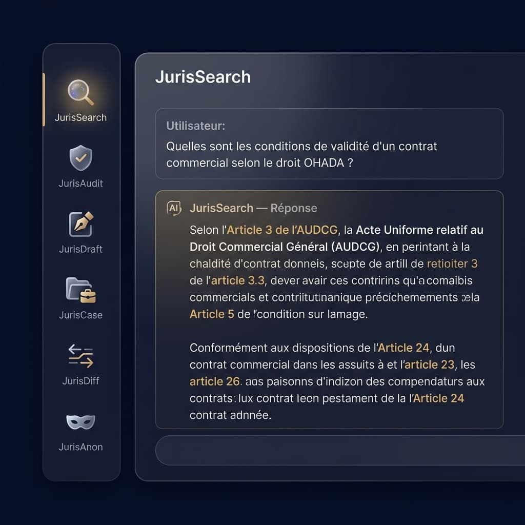 Illustrative mockup of the JurisBox suite